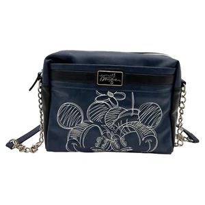 Bolso Bandolera Retirado Disney Boutique Mickey & Minnie Bordado Azul Marino - Imagen 1 de 15