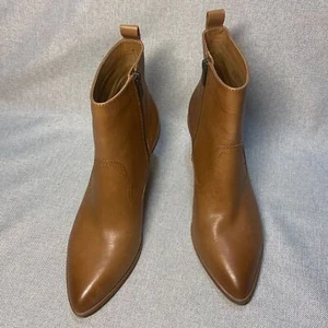 Frye Amado Wedge 70364 Womens Brown Leather Zipper Ankle & Booties Size 8,5 - Picture 1 of 13