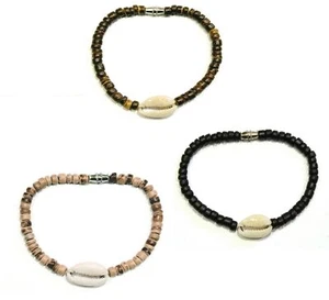 Surferarmband, Armband mit Kauri Muschel und Drehverschluss - Bild 1 von 3