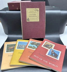 National Audubon Society Nature Program 2 Box Set 8 Bücher Briefmarken 1958 & 1963 - Bild 1 von 3