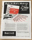 Honeywell thermostat 1949 vintage print ad 40s decor retro illus art heating