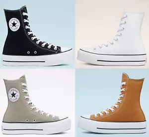 Entrenadores de lona de plataforma extra alta Converse caqui claro/marrón/negro/blanco - Imagen 1 de 46