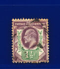 1902 SG222 1½d Slate Purple & Green M8(2) Good Used Cat £24 ebmm