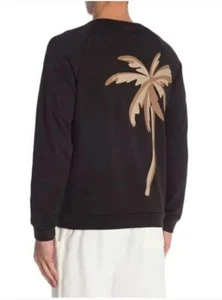 Onia Herren Sweatshirt Pullover Dave Raglan MCS36-7 Palm Schwarz Baumwolle M - Bild 1 von 18