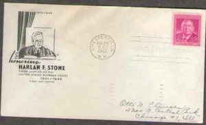 US. 965. 3c. Harlan F. Stone (1872-1948) Justice. HF Cachets FDC. 1948 - Picture 1 of 1