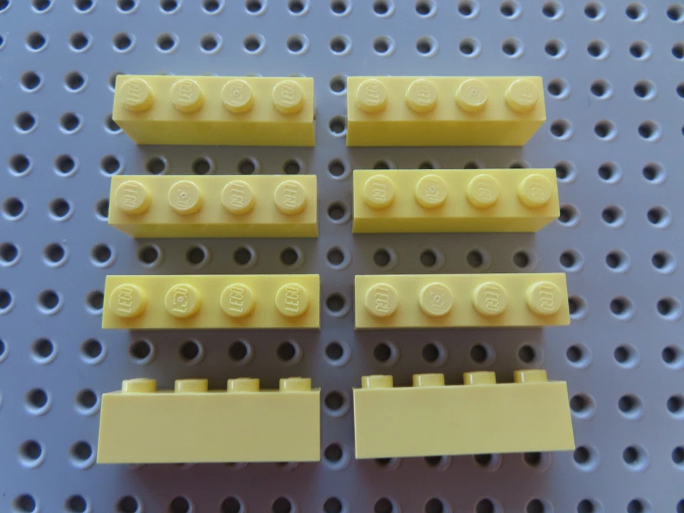 Lego 8 x Stein Baustein Basic 3010 1x4  bright light yellow  helles gelb - Bild 1 von 1