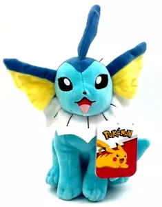 Pokemon Vaporeon Plush 8" Toy Stuffed Animal Jazwares - NEW - Picture 1 of 2
