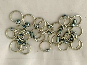 10pcs Hematite Captive Bead Rings 16g,Wholesale Lot Body Jewelry - Picture 1 of 2