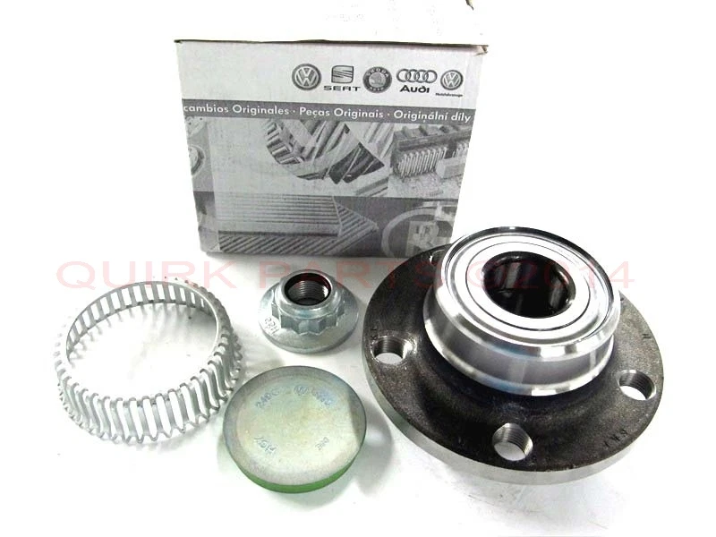 Conjunto de buje de cojinete de rueda trasera VW Volkswagen CON anillo ABS OEM NUEVO 1J0598477 Foto 1 de 4
