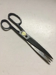 Vintage 1970er schwarzer Griff Schneiderschere Schere Klinge 3"W insgesamt 7"L - Bild 1 von 3