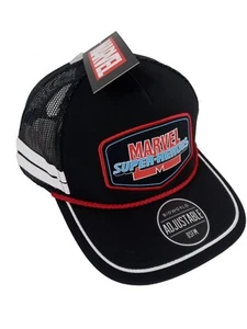 Neu mit Etikett Marvel Super Heroes Netz Trucker Mütze Kappe Druckknopflasche schwarz Bioworld - Bild 1 von 6