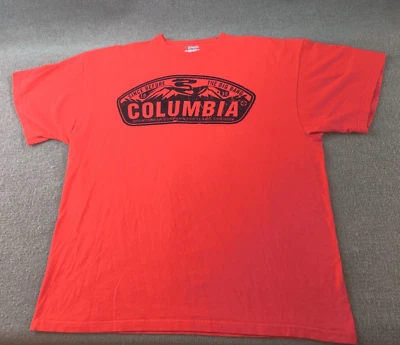 Columbia T Shirt Mens 2XL Red Y2K Outdoors Hiking Since Before The Big Bang Tee - Image 1 of 4