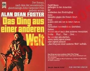 DAS DING AUS EINER ANDEREN WELT Buch zum Film Alan Dean Foster Taschenbuch Heyne - Picture 1 of 1