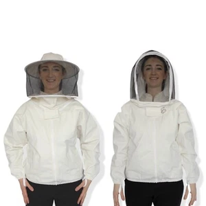 Beeattire Bee Jacket Beekeeping / Beekeeper Jacket - Cotton for Men/Women White