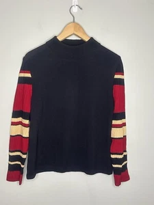 St. John Sport by Marie Strickpullover rot schwarz gestreift / Größe S - Bild 1 von 7