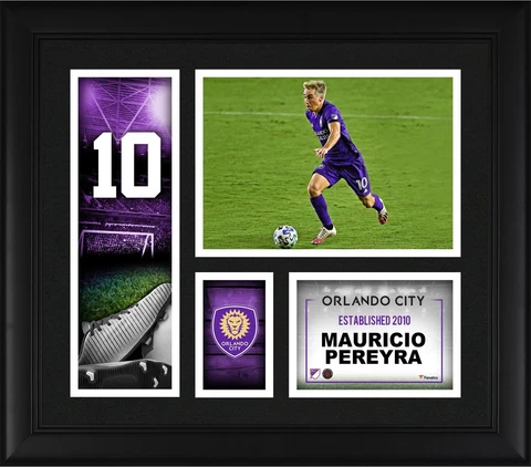 Mauricio Pereyra Orlando City SC Framed 15x17 Player Core Collage Cover