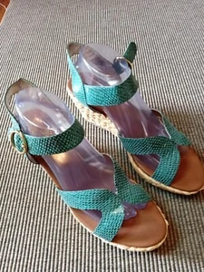 Matt Bernson woven wedge green size 11 new.n10 - Picture 1 of 8