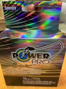 Power Pro Super 8 Slick 300m 328 Yards 40lb Test Green Braided Fishing Line 40