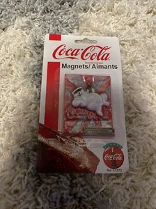 Sellado Vintage 1997 Coca Cola Oso Polar Imán Sosteniendo Botellas de Coca-Cola Nevera - Imagen 1 de 3
