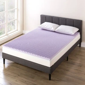 Full/Queen Breathable Memory Foam Egg Crate Mattress Topper 4" 3" 2" 1.5" - Picture 1 of 5
