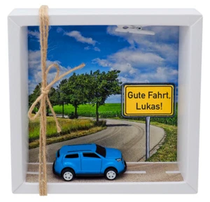 Geldgeschenk Verpackung MIT NAMEN Führerschein Fahrschule Geburtstag Weihnachten - Bild 1 von 1