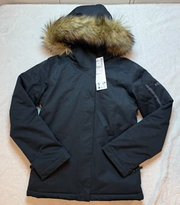 Roxy Girls DryFlight Jacket 16 XXL Black Ski Snowboard Tubbing Removable Fur - Picture 1 of 10