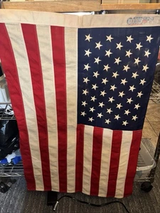 Antike amerikanische Flagge 49 Sterne Bull Dog Wimpel 1959-1960 Pre-Hawaii 2’X3’ Flagge - Bild 1 von 5