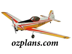 Zlin Z526 Akrobat 56" WS PRINTED RC MODEL AIRPLANE PLANS & TEMPLATES FULL SIZE - Picture 1 of 2