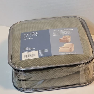 Recliner Chair Cover Textured Sage Green Washable Stretch To Fit Brand New  - Image 1 of 4