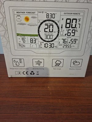 Wireless Weather Station Indoor Outdoor Weather Monitoring System Wind Speed - Image 1 of 4