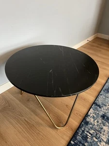 Black Marble Coffee Table Gold Legs Maison Du Monde - Picture 1 of 3