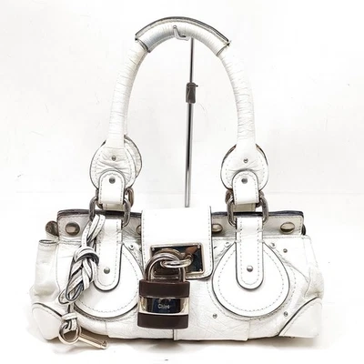 NO TARIFF Chloe Hand Bag White Leather 3292628 - Image 1 of 4