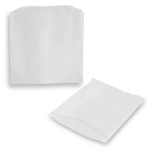 White Wax Cookie Bags 6" x 6.5" - Grease Resistant Paper Bakery Bags - Pack o... - Picture 1 of 7