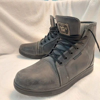 Bota de montar de motocicleta Indie Ridge The Crow para hombre 9 cuero negro impermeable  Foto 1 de 4