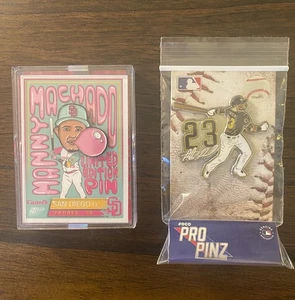 SAN DIEGO PADRES TWO PINS MANNY MACHADO and FERNANDO TATIS JR as pictured. - Picture 1 of 8
