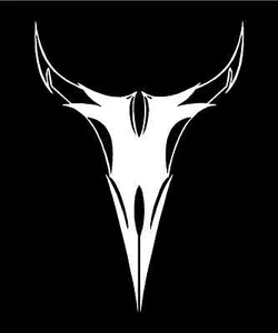 TRIBAL BULL SKULL Vinyl Decal 5" x 7" (11 Colors) - Picture 1 of 11