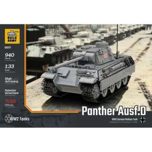 BuildArmy 0171 1:33 WW2 German Panther Ausf.D Tank Construction Kit 940 Pcs - Picture 1 of 4