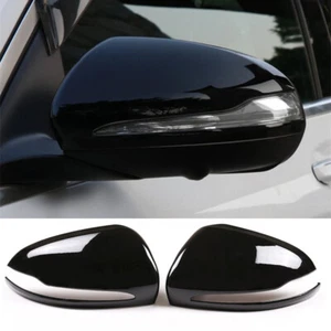 Borde de espejo retrovisor lateral negro brillante para Benz C E S GLC clase W205 W213 2015-20 - Imagen 1 de 12