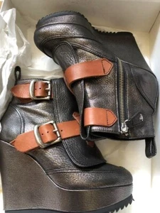 Vivienne Westwood Buckle Short Boots Leather Size 36 - Picture 1 of 7