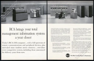 1964 RCA 3301 Computer System Foto Vintage Printanzeige - Bild 1 von 7