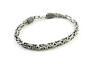 Catena Bali/Braccialetti Bizantini Argento Sterling 925. 4,2 mm. Varie lunghezze. - Foto 1 di 11