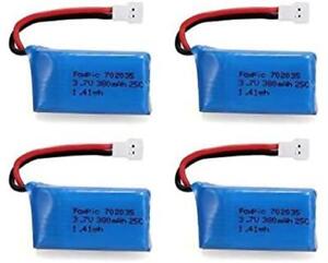 4 pezzi Lipo batterie 3.7V, 380mAh Rc Drone HUBSAN X4 H107L H107C H107D H107 RC