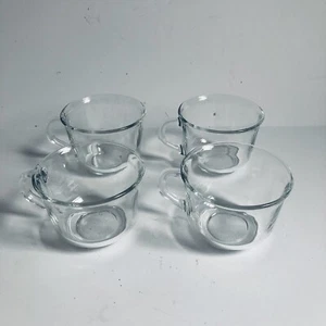 Set of 4 Vintage Arcoroc France Classique Clear Glass Coffee Cups - Picture 1 of 6
