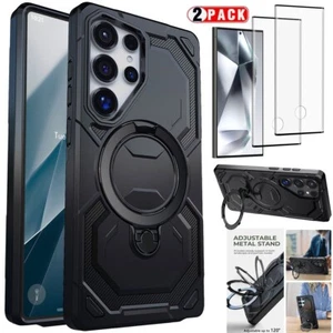 For Samsung Galaxy S24/S24 Ultra/S24+/FE Ring Holder Case Cover / Tempered Glass - Picture 1 of 32