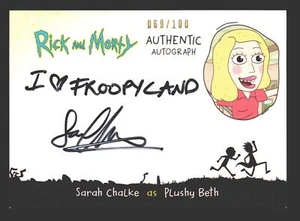 2019 Rick and Morty Season 2 SC-PB Sarah Chalke as Plushy Beth Autogrammkarte - Bild 1 von 2