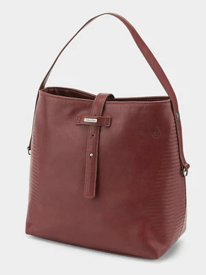 Volcom Line Bucket Handtasche bark brown rotbraun NEUWARE Lederfrei SALE - Bild 1 von 2