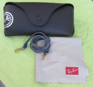 Ray-Ban Sunglasses Sun Glasses Case Black Front Snap Closure Eyeglasses NEW - Picture 1 of 4