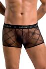 Männer Shorts Schwarz  Transparente Unterhose - Unterwäsche   S/M, L/XL, 2XL/3XL