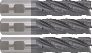 3pcs 1”x3” Spray Forming Hi-Tech Material roughing end mills Fine Pitch AlCrN - Picture 1 of 3