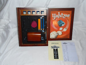Yahtzee Vintage Game Collection Bookshelf Wooden Box Edition